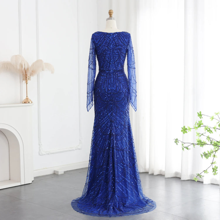 Vestido de Festa Luxo Clássico Todo Decorado com Pérolas
