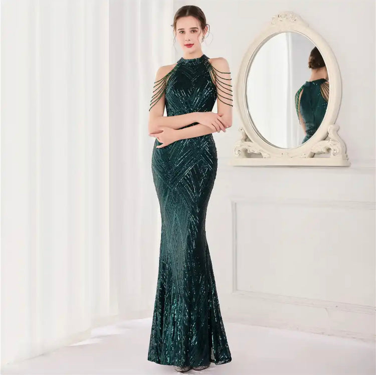 Vestido de Festa Longo com Frente Unica