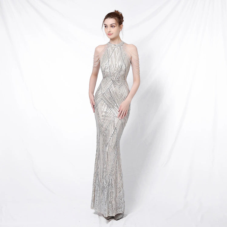 Vestido de Festa Longo com Frente Unica