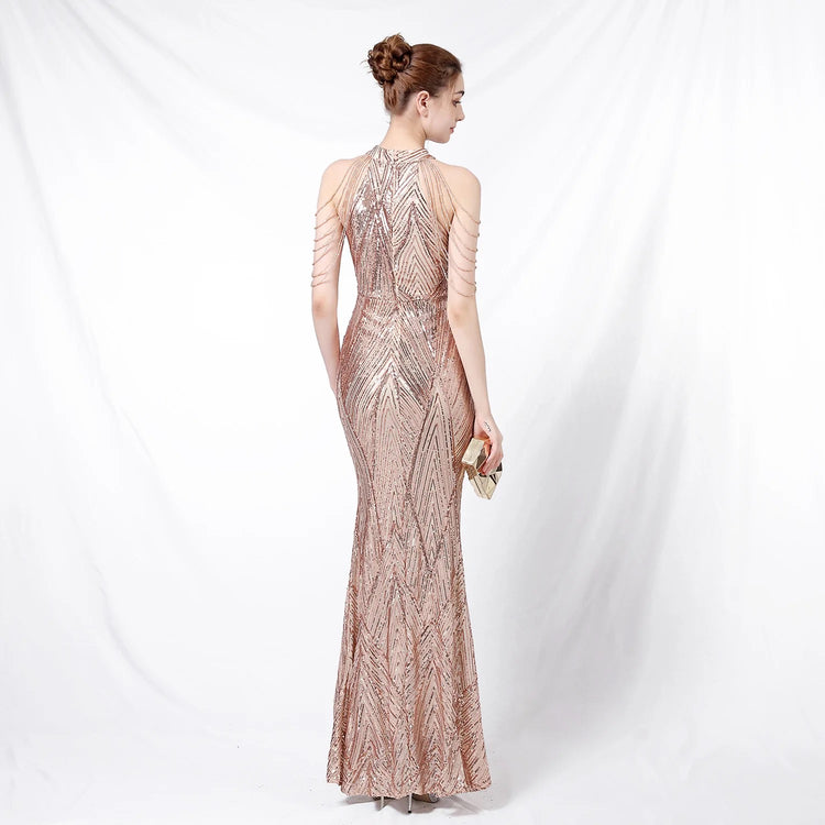 Vestido de Festa Longo com Frente Unica