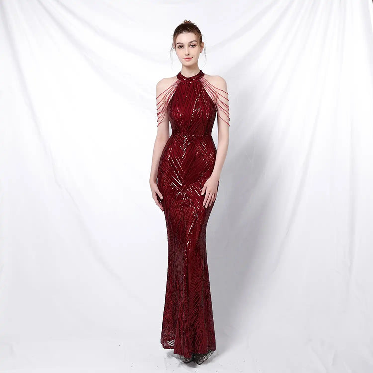 Vestido de Festa Longo com Frente Unica