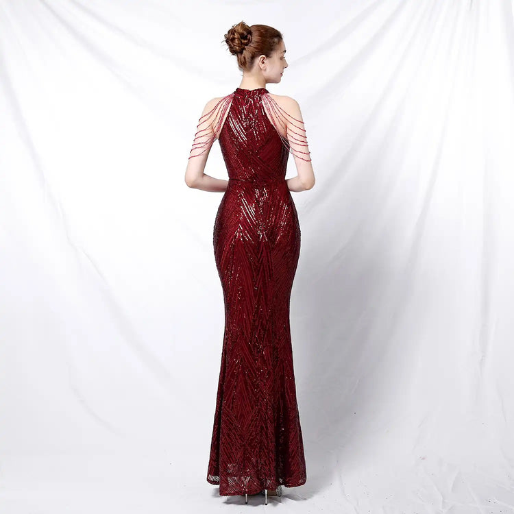 Vestido de Festa Longo com Frente Unica
