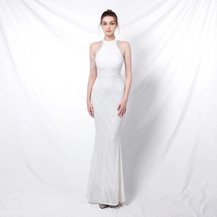 Vestido de Festa Longo com Frente Unica