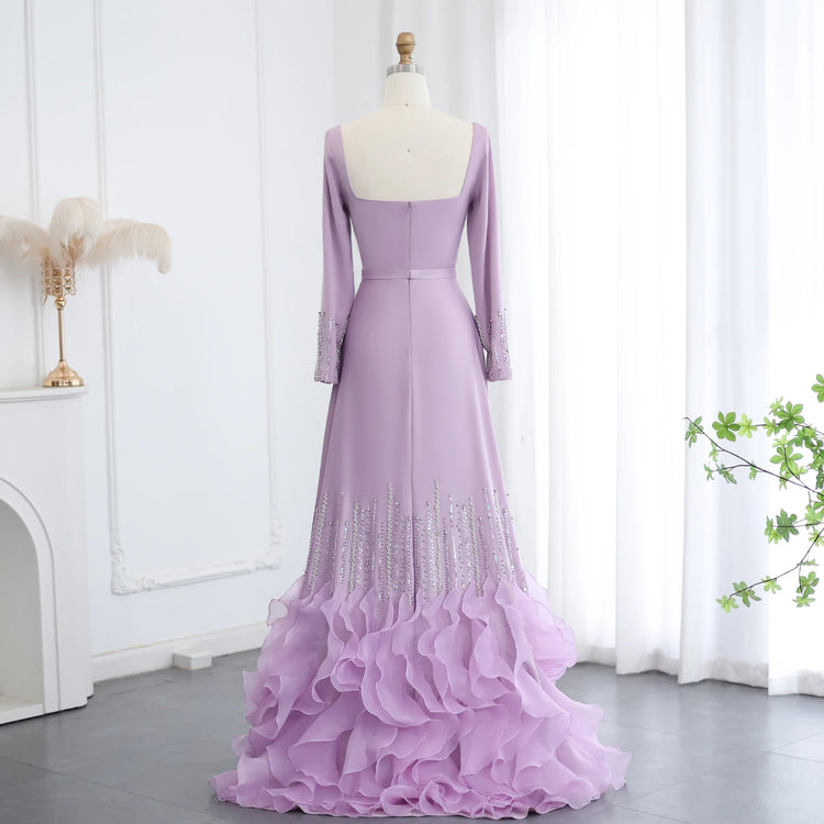 Vestido de Festa Luxo Celestial Lavanda