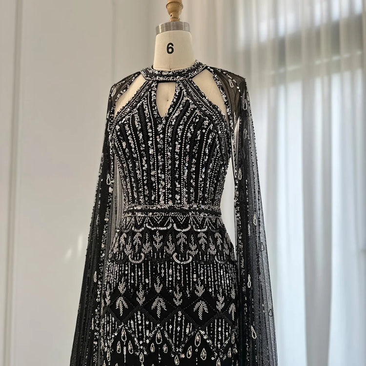 Vestido de Festa Sereia Luxo Todo Cravejado em Pedrarias