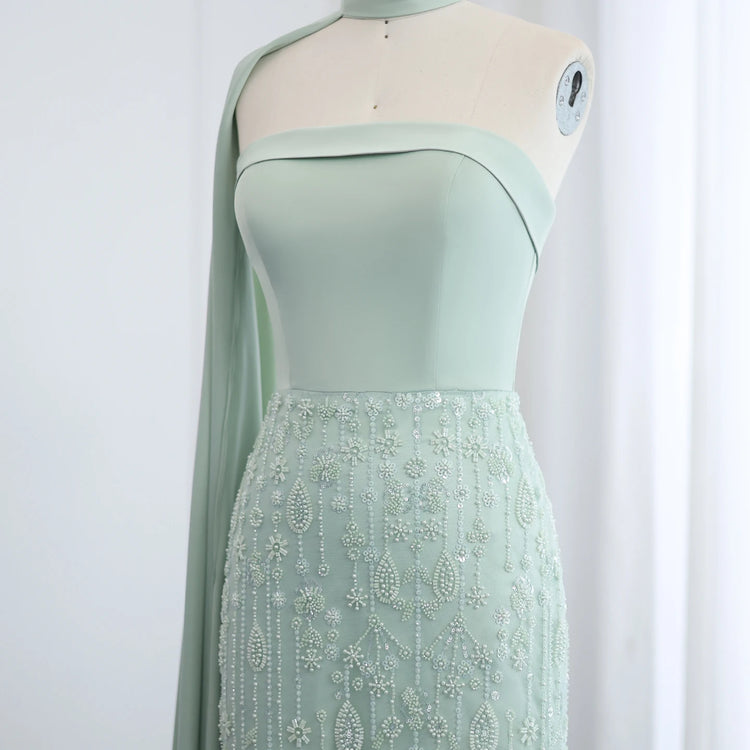 Vestido de Festa Longo Glória Verde
