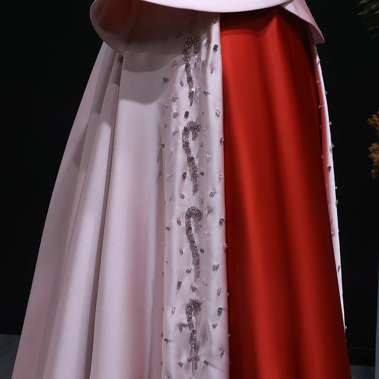 Vestido de Festa Longo Rosa Empoeirado Royal Versailles