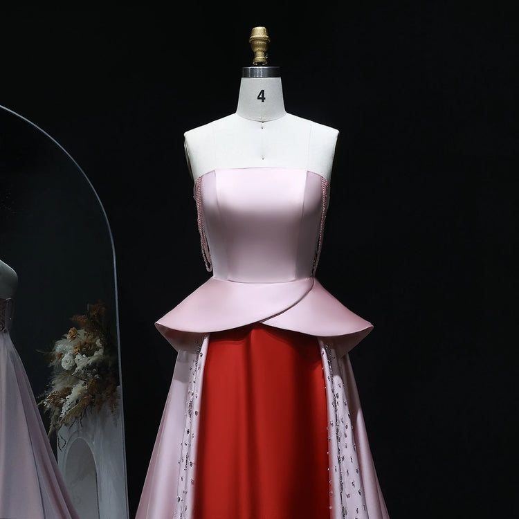 Vestido de Festa Longo Rosa Empoeirado Royal Versailles