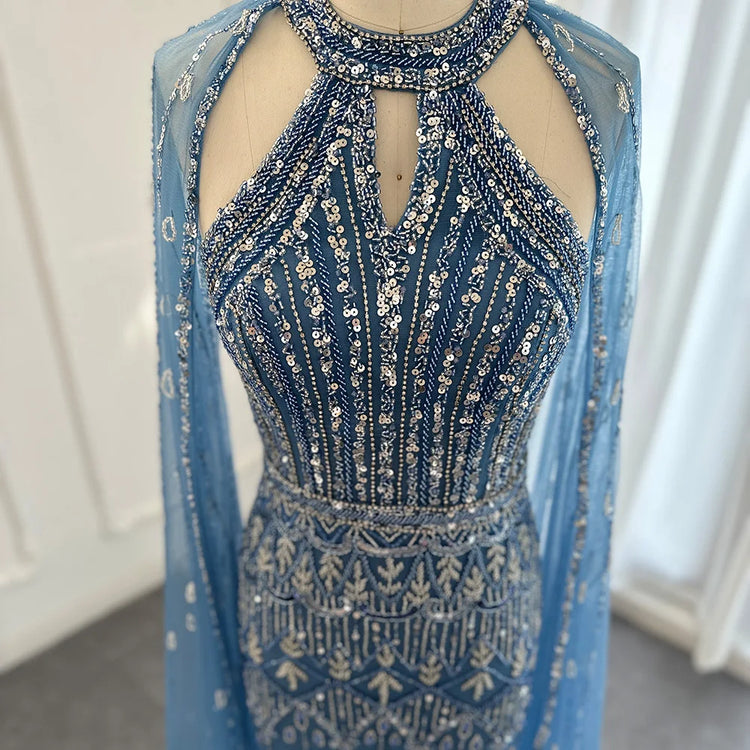 Vestido de Festa Sereia Luxo Todo Cravejado em Pedrarias