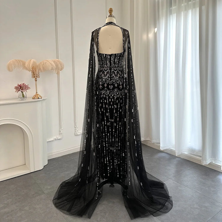 Vestido de Festa Sereia Luxo Todo Cravejado em Pedrarias