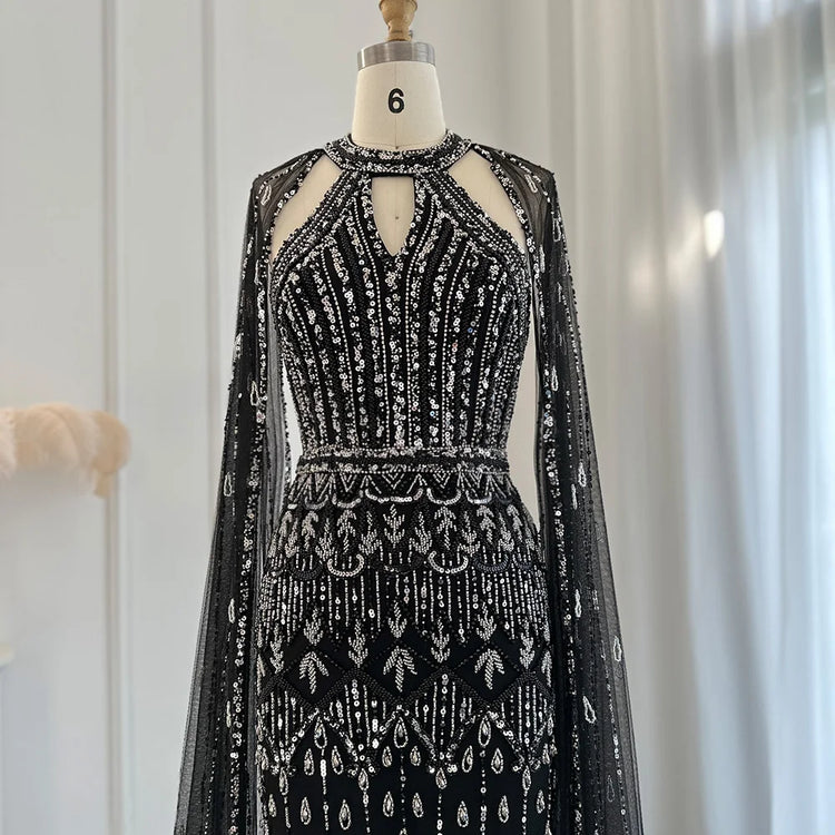 Vestido de Festa Sereia Luxo Todo Cravejado em Pedrarias