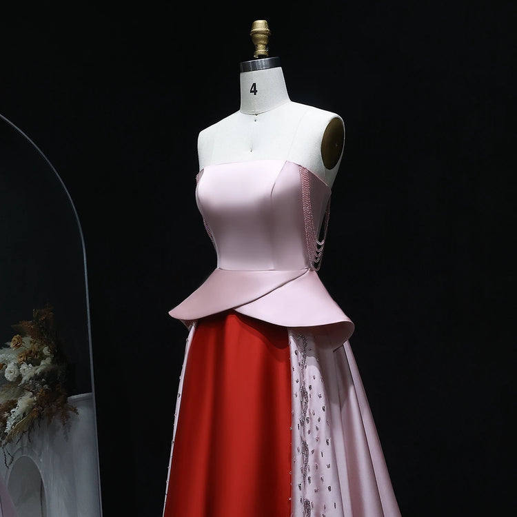 Vestido de Festa Longo Rosa Empoeirado Royal Versailles