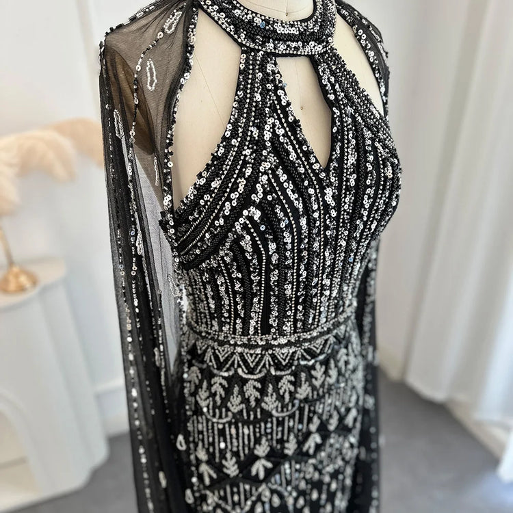 Vestido de Festa Sereia Luxo Todo Cravejado em Pedrarias