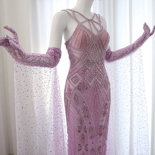 Vestido de Festa Longo Radiante Luxo Rosa - Modelo Especial