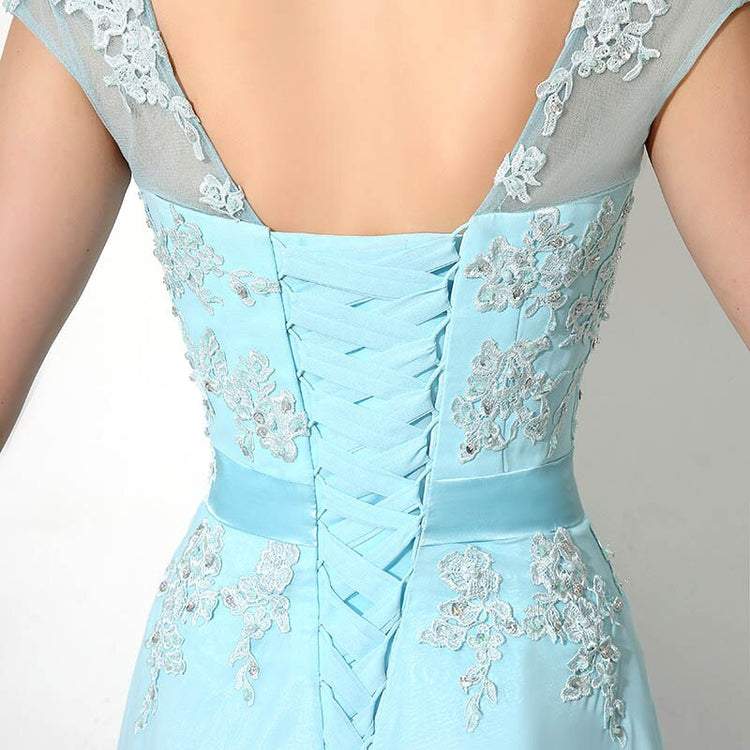 Vestido de Festa Luxo Elegante com Detalhes Apliques