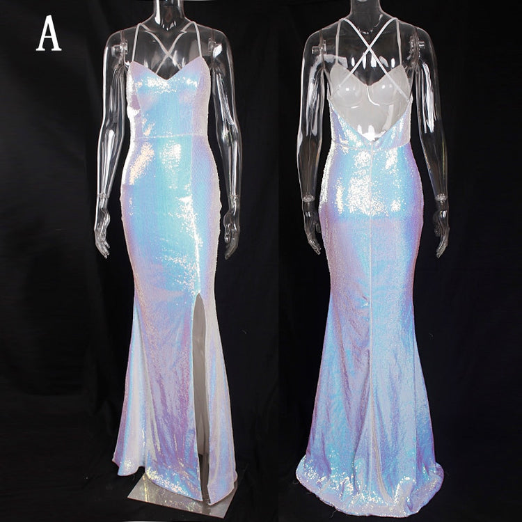 Vestido de Festa Longo Brilho Glamour