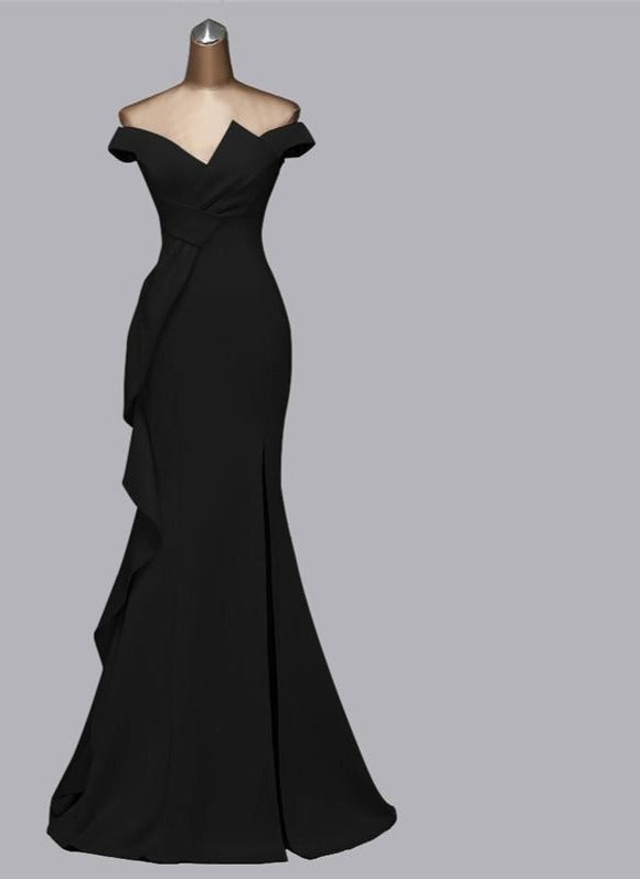 Vestido de Festa Luxo com Detalhe em Laço Preto