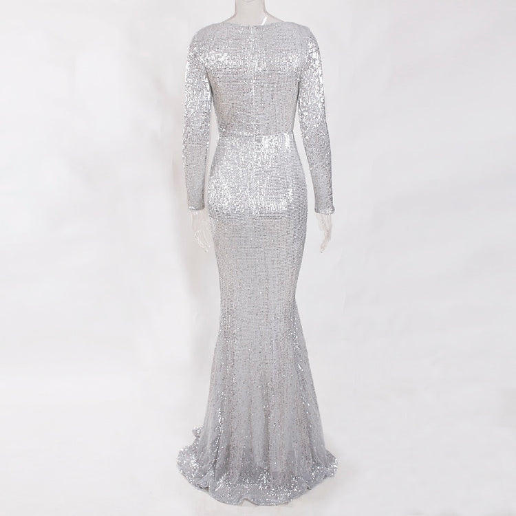 Vestido de Festa Longo Elegante com Manga