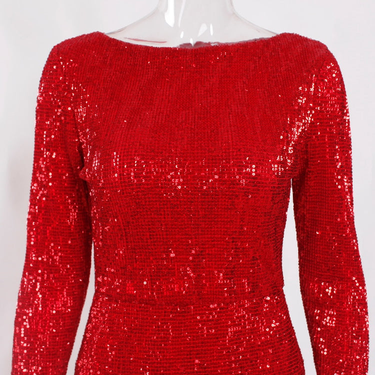 Vestido de Festa Longo Elegante com Manga
