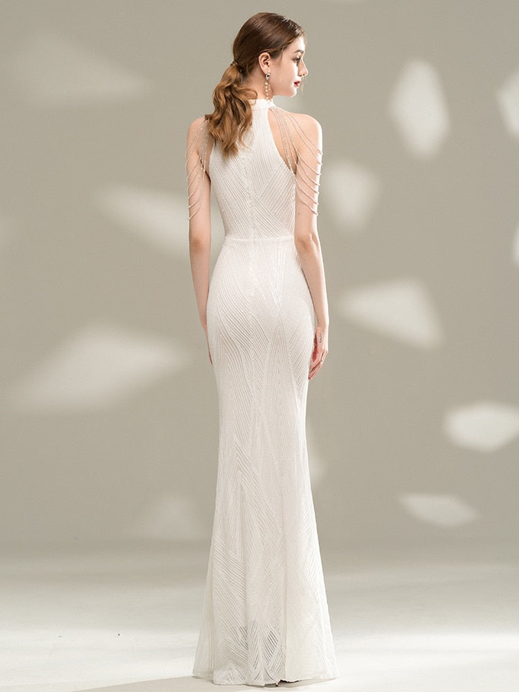 Vestido de Festa Longo Brilho Elegante