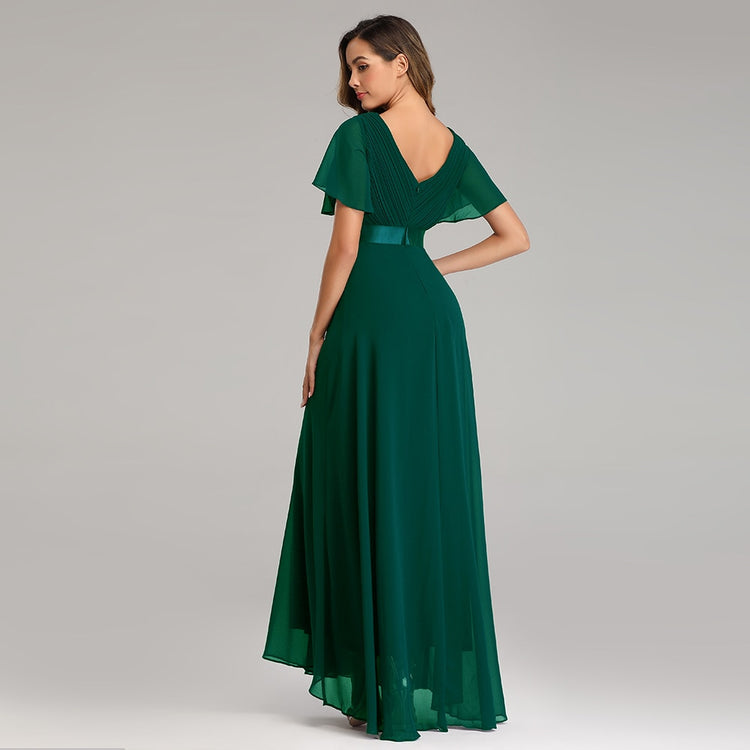 Vestido de Festa Longo com Faixa de Cetim Verde