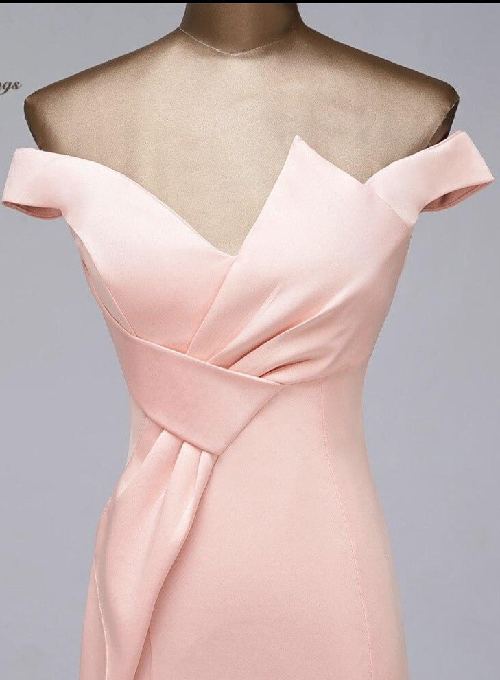 Vestido de Festa Luxo com Detalhe em Laço Rosé