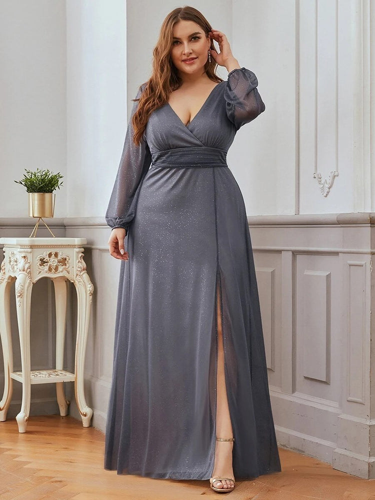 Vestido de Festa Longo com Tecido Especial Brilho