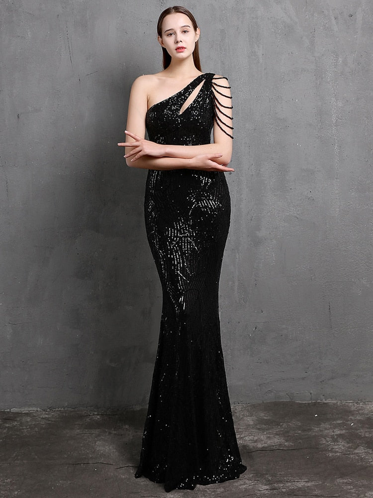 Vestido de Festa Longo com Alça Espaguete