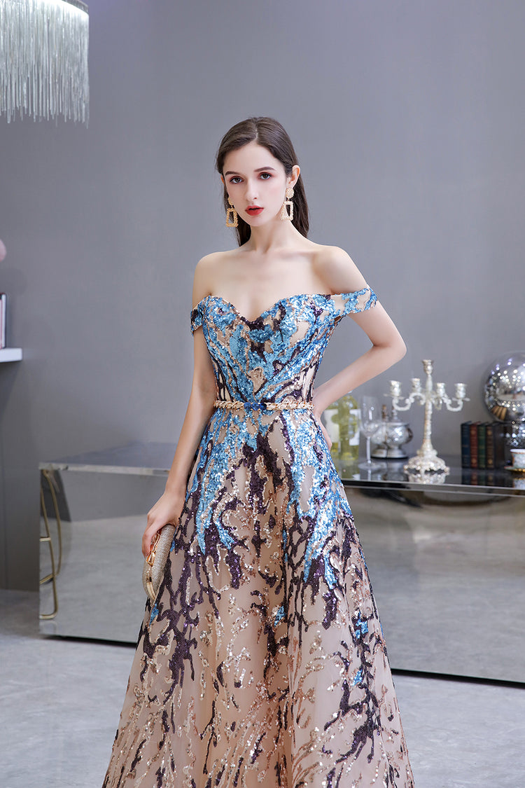 Vestido de Festa Longo Brilho Multicolor - Modelo Especial