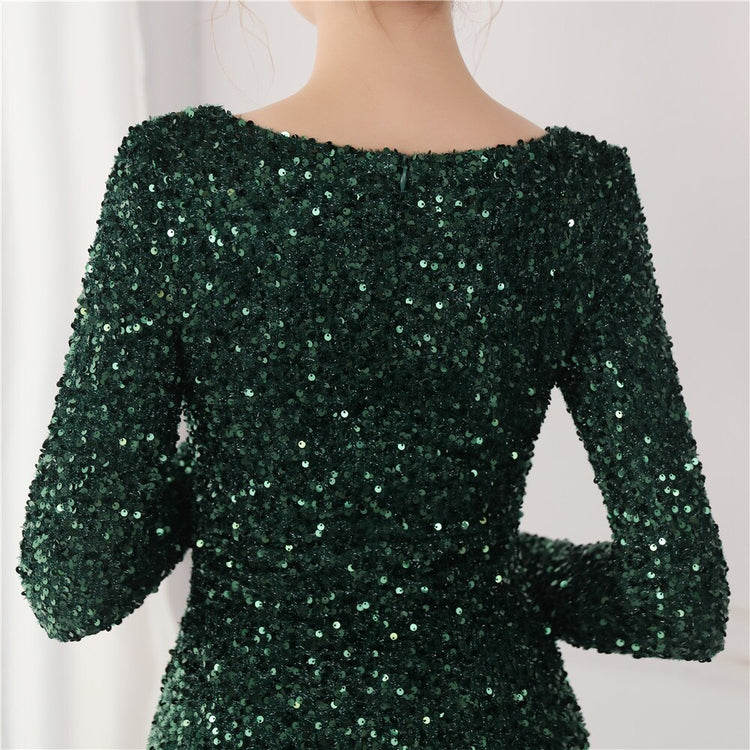 Vestido de Festa Longo Luxo Todo Detalhado em Paetês
