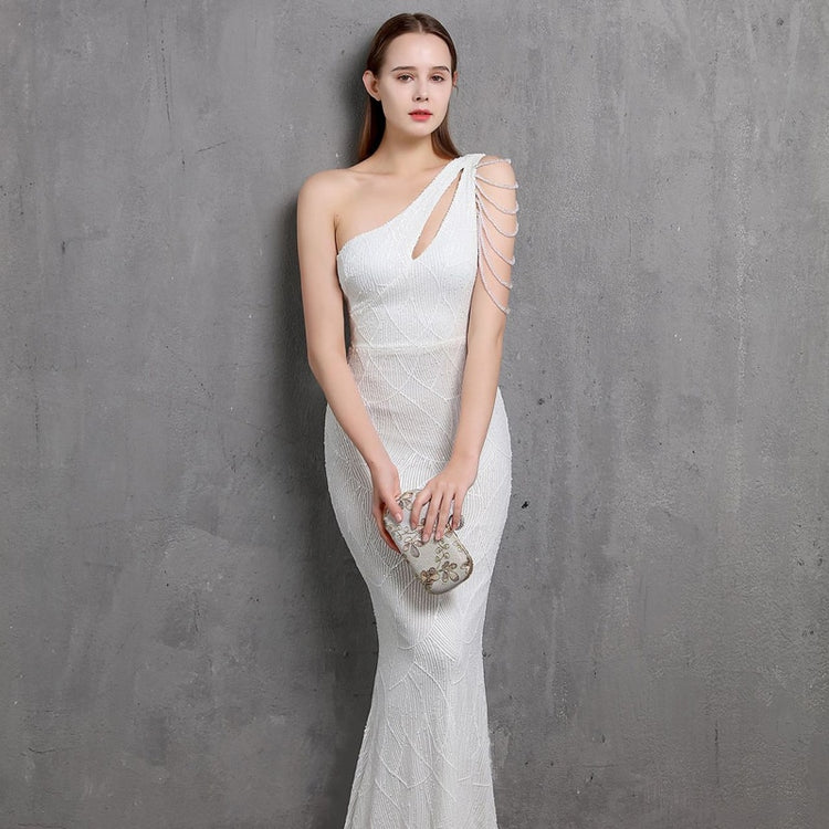 Vestido de Festa Longo com Alça Espaguete