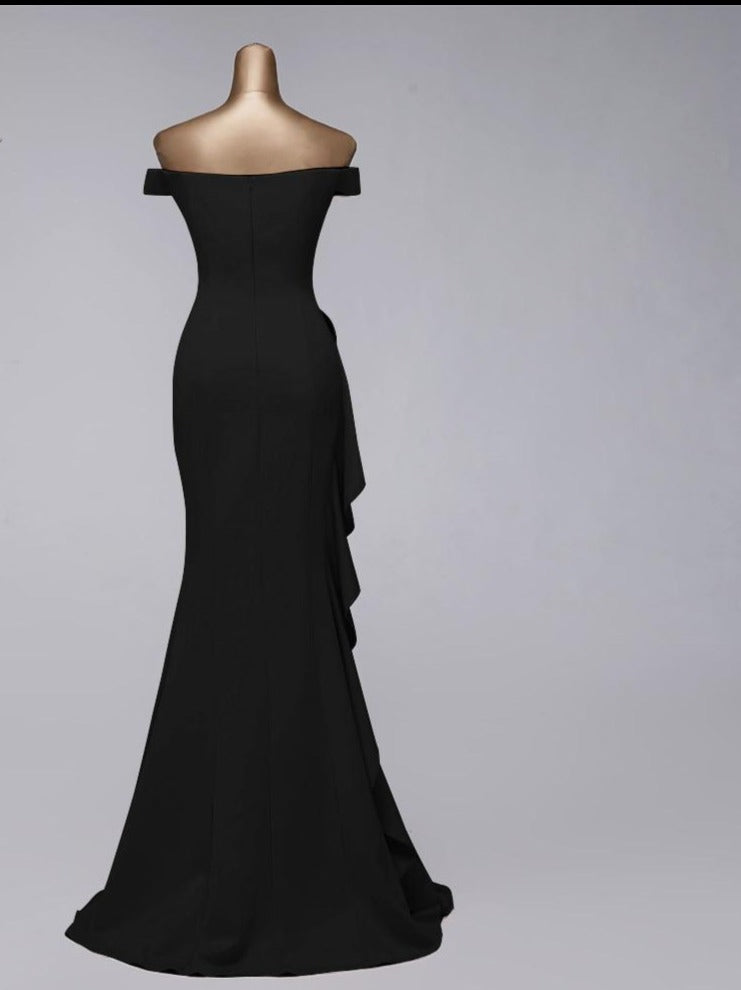 Vestido de Festa Luxo com Detalhe em Laço Preto
