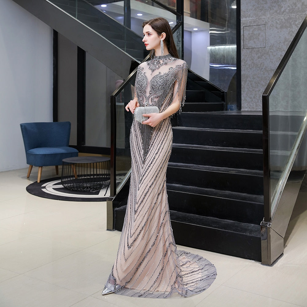 Vestido de Festa com Luxo Elegante Cristal - Modelo Especial – Moncalieri