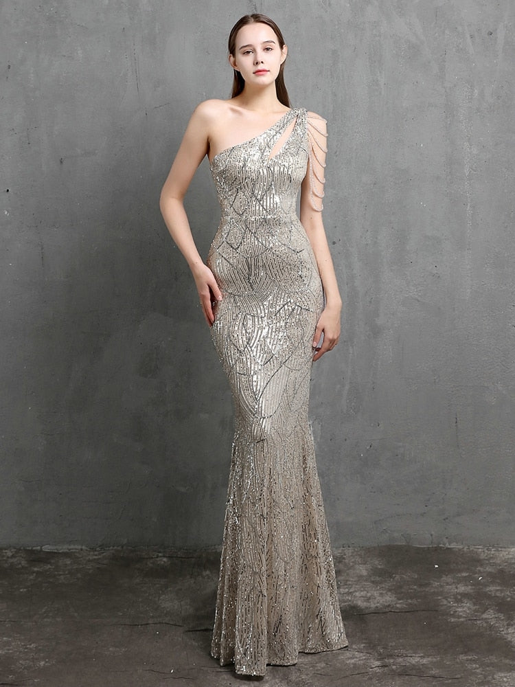Vestido de Festa Longo com Alça Espaguete