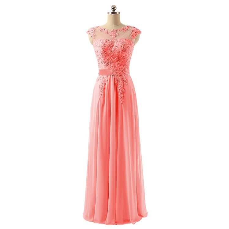 Vestido de Festa Luxo Elegante com Detalhes Apliques