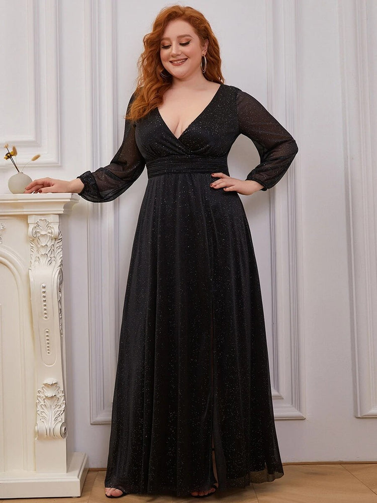 Vestido de Festa Longo com Tecido Especial Brilho