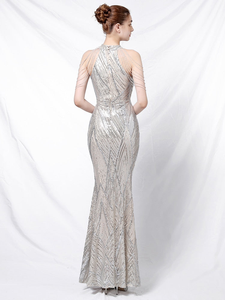 Vestido de Festa Longo com Frente Unica
