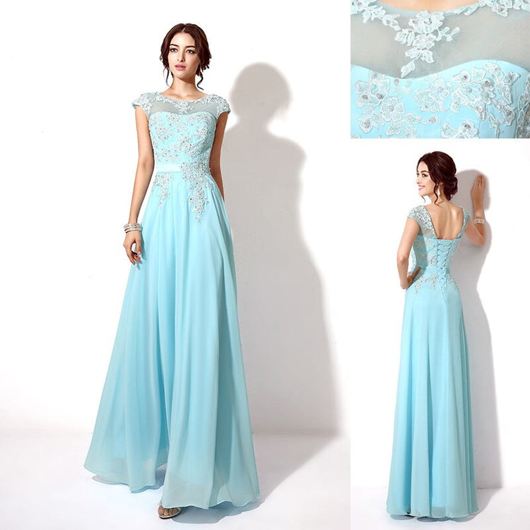 Vestido de Festa Luxo Elegante com Detalhes Apliques
