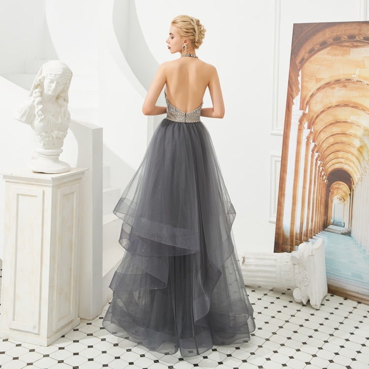 Vestido de Festa Luxo com Cristais Florais e Camadas de Tule - Modelo Especial