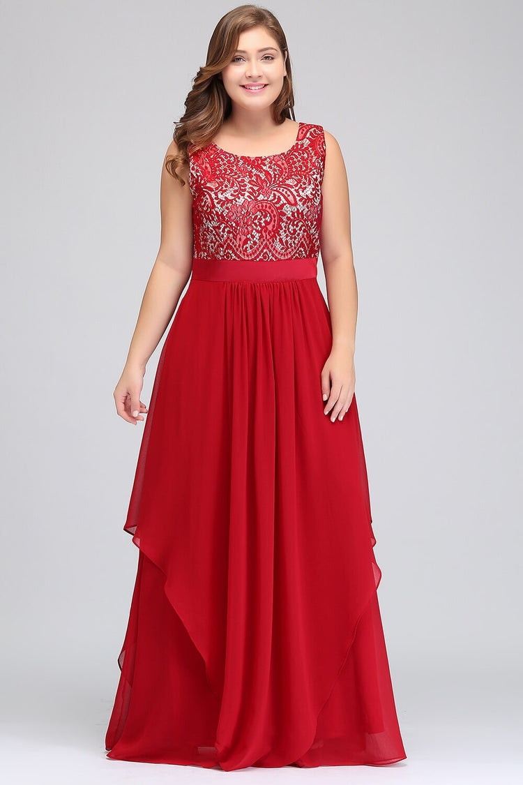 Vestido de Festa Longo com Detalhes Bordados e Renda