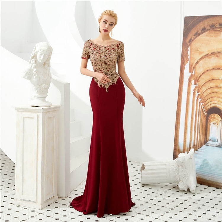 Vestido de Festa Longo Luxo Dourado