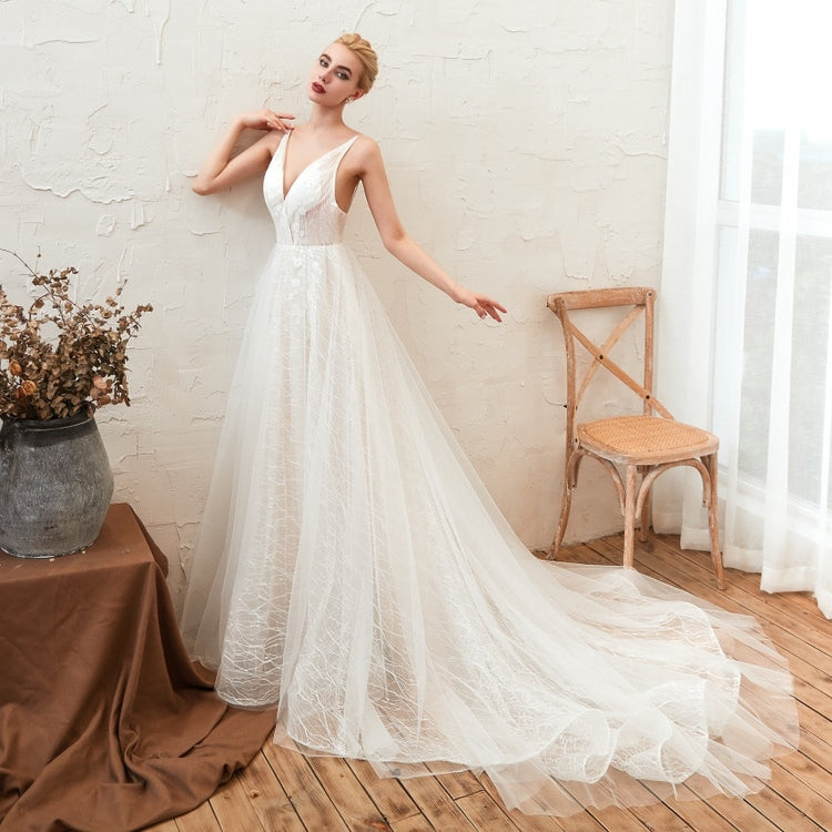 Vestido de Noiva Longo Charmoso com Alça