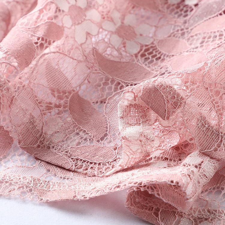 Vestido de Festa Midi Rendado Floral Rosé