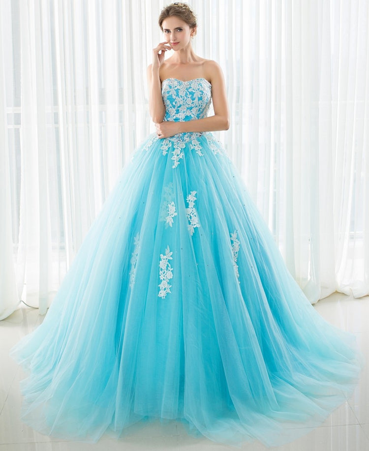 Vestido de Festa Luxo Azul Serenity