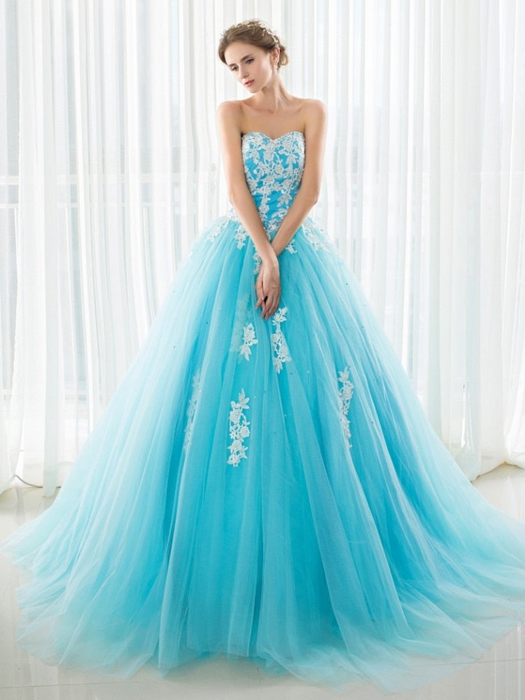 Vestido de Festa Luxo Azul Serenity