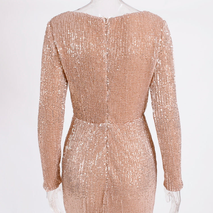 Vestido de Festa Longo Elegante com Manga