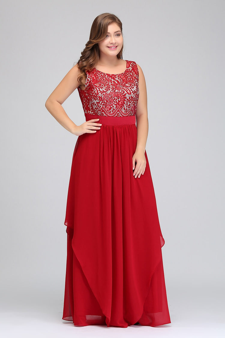 Vestido de Festa Longo com Detalhes Bordados e Renda