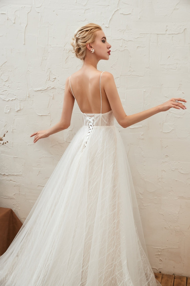 Vestido de Noiva Longo Charmoso com Alça