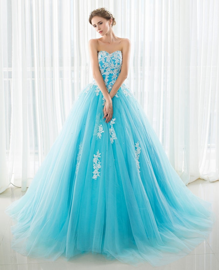 Vestido de Festa Luxo Azul Serenity