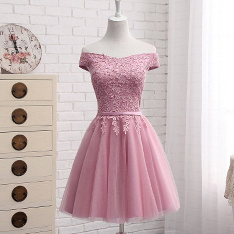 Vestido de Festa em Crepe com Renda em Rosa Empoeirado